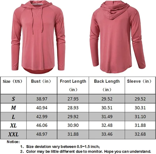 Vista 6 de MUSE FATH Sudaderas con capucha ligeras de manga larga para hombre