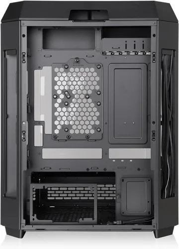 Vista 5 de Thermaltake Carcasa ATX Tower 600 negra de media torre; 3 paneles de vidrio templado; soporte de placa base de conector oculto; ranuras PCI-e