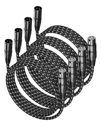 Vista 12 de Cable corto XLR, cable de micrófono de 1 pie, paquete de 2 unidades, toda la longitud de 6 pulgadas a 100 pies, cable de micrófono equilibrado