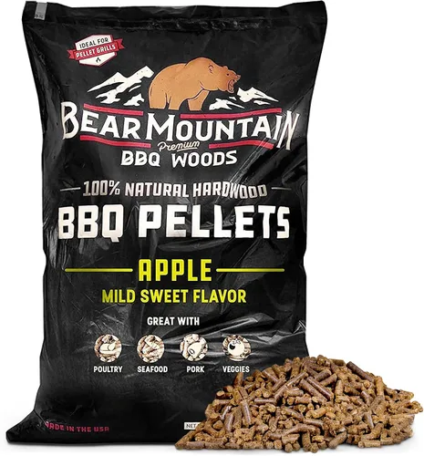 Vista 15 de Bear Mountain - Pellets de madera natural para ahumador, parrilla y barbacoa, 20 libras, manzana