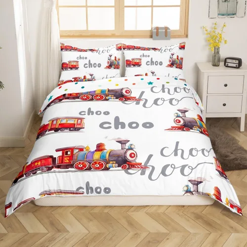 Vista 41 de Erosebridal Juego de ropa de cama para niños de construcción tamaño individual para niños, cubierta de edredón para camiones excavadoras, juego