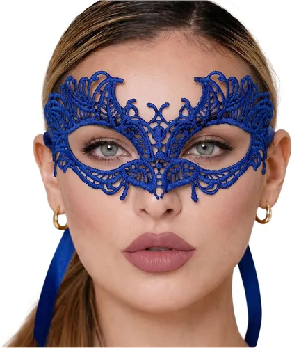 Vista 46 de Masquerade Mask For Women Lace Masquerade Mask for Masquerade Party, Proms, Venetian Party, Mardi Gras, Halloween & Cosplay Ana Bg Pluma de Pavo Real