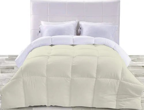 Vista 30 de BedDecor Edredón reversible de microfibra de alta calidad de 400 GSM, relleno de microfibra de 15.16 oz/m², 600 hilos, 100% algodón egipcio sólido
