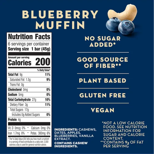 Vista 2 de Larabar - Muffin, barras veganas de frutas y nueces sin gluten, 6