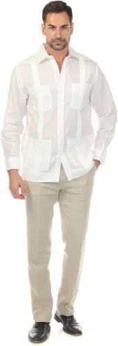 Vista 2 de Mojito - Camisa de manga larga para hombre, 100% lino irlandés