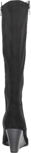 Vista 2 de Style & Co. Wynterr - Botas altas de cuña de gamuza sintética para mujer, color negro, 8.5 M (B,M), Negro