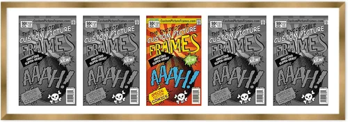 Vista 116 de Marco de cómic negro con alfombrilla negra para cómics de la Edad Dorada