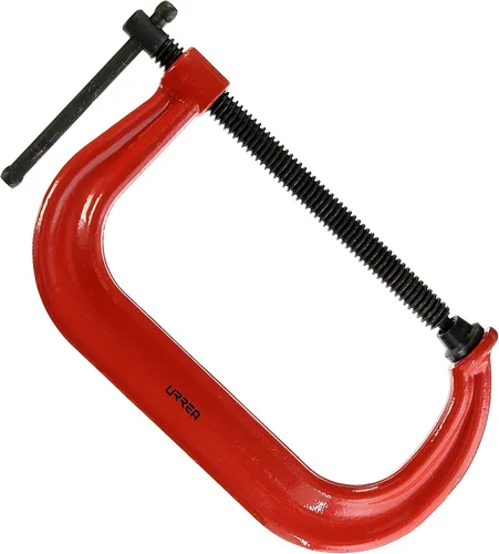 Vista 5 de URREA C-Clamp - Herramienta de sujeción resistente de 8 pulgadas con construcción forjada y diseño de garganta profunda - 408