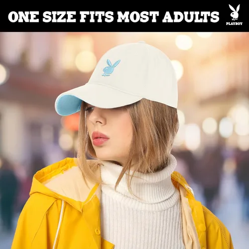 Vista 4 de Concept One Playboy - Gorra de béisbol ajustable de sarga de algodón con ala curvada