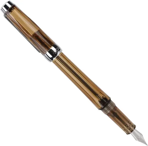 Vista 3 de TOPINCN Pluma estilográfica de gran capacidad Pluma de escritura de negocios transparente Suministros escolares de oficina Punta de 0.020 in Resina