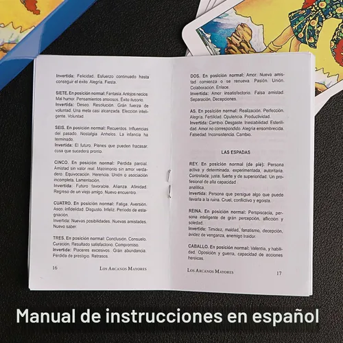 Vista 3 de Cartas de Tarot en Español: Cartas del Tarot Español, Cartas Originales del Tarot con Guía para Principiantes - Cartas de Tarot