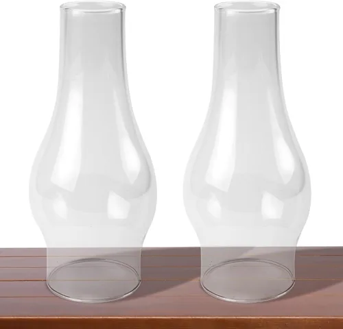 Vista 7 de Chimenea pequeña para lámpara de aceite, pantalla de vidrio transparente de 6.5 pulgadas de largo para reemplazo de lámpara de queroseno de base
