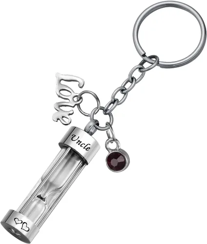 Vista 26 de Llavero de reloj de arena para cenizas, colgante de urna conmemorativa, recuerdo de cremación, joyería para tía, Aunt