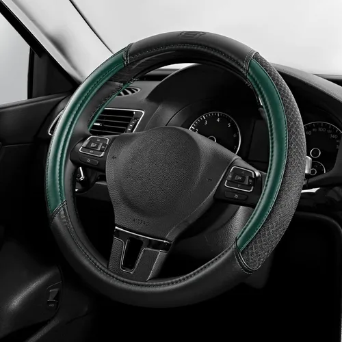 Vista 15 de Skechers Funda para Volante Air-Cooled, Funda para Volante de Automóvil de Cuero de Malla Air-Cooled, Ajuste Universal 14" 1/2-15", Protector de Azul