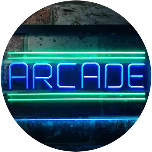 Vista 20 de ADVPRO Arcade Game Zone Room - Letrero de neón LED de doble color, azul y rojo, 12 "x 8.5" st6s32-i3368-br