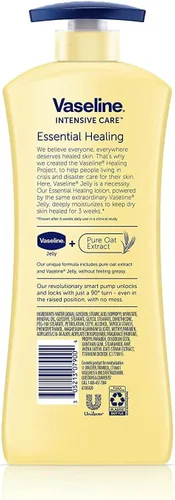 Vista 6 de Vaseline Intensive Care Essential Healing Loción Corporal, 20.3 onzas, botella de bomba, 4/caja