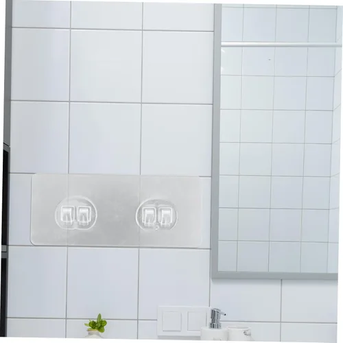 Vista 5 de Ipetboom Organizador de baño, 10 ganchos adhesivos para estante de ducha, organizador de ducha adhesivo, gancho de repuesto, perforador de baño