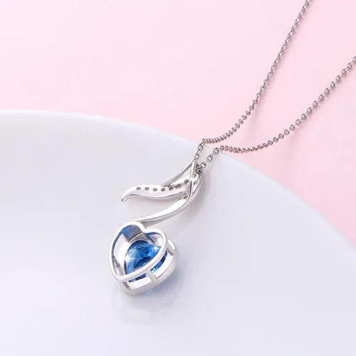 Vista 3 de (Dije para collar de nota musical) De plata de ley 925 para mujeres y niñas, 18.0in