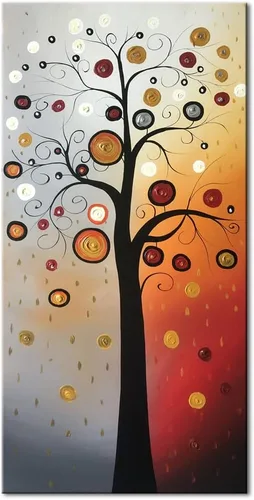 Vista 6 de Wieco Art Pintura al óleo floral grande sobre lienzo, arte de pared listo para colgar para sala de estar, dormitorio, decoración del hogar, moderno
