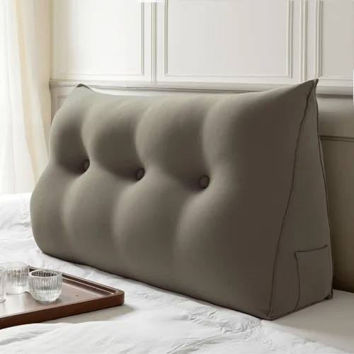 Vista 26 de WOWMAX Almohada ergonómica para cabecero para cama de tamaño matrimonial, almohadas tapizadas multifuncionales para cabecero, tableros portátiles