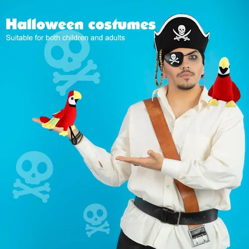 Vista 3 de Flyjazz Conjunto de accesorios para disfraz de pirata de Halloween
