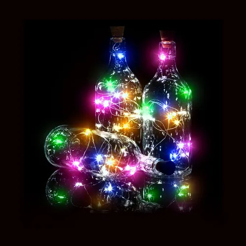 Vista 9 de Luces para Botellas Paquete de 12, 20 LEDs Luces de Corcho para Botellas de Vino con Batería (Incluida) Mini Luces de Cadena de Hadas