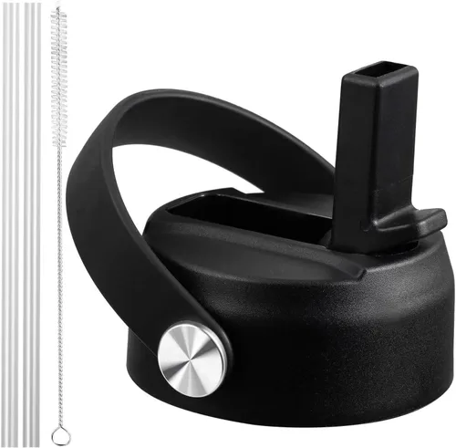 Vista 5 de Tapa de popote para boca ancha Hydro Flask, tapas con popote para Hydroflask de boca ancha de 12, 16, 18, 20, 32, 40 onzas, tapa de repuesto