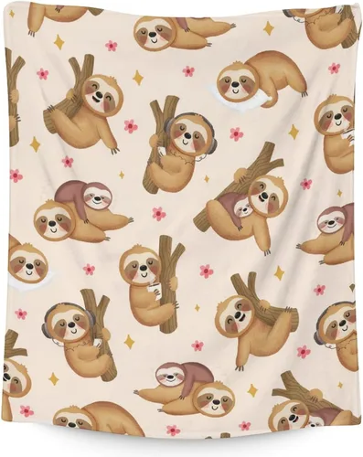 Vista 24 de Manta de perezoso para niñas, tamaño regazo de 30 x 40 pulgadas, manta de felpa suave y mullida, regalo de manta negra linda para sala de estar