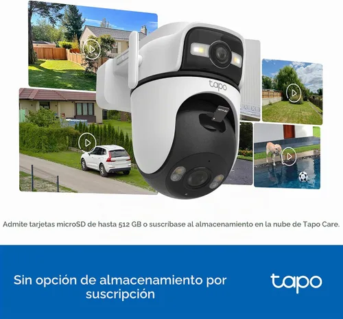 Vista 7 de Tapo 2K Outdoor Dual Lens Pan/Tilt Wireless Security Camera, C545D