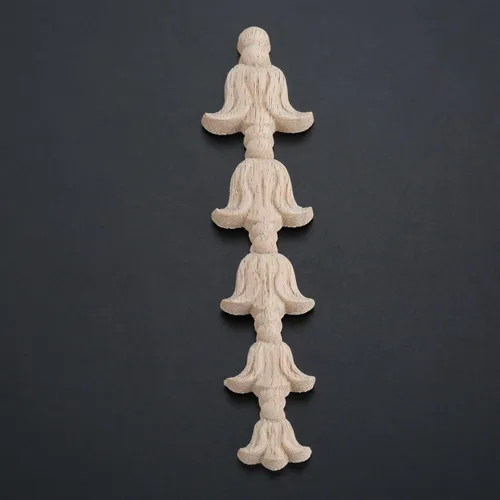 Vista 5 de MUXSAM Calcomanías largas de madera tallada, paquete de 4 apliques decorativos para muebles para pared, puerta, espejo, armario, armario, cabecero