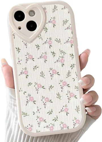 Vista 19 de Lovmooful Funda para iPhone 13 con diseño de oso lindo floral con lente de flor (Bear Flower)