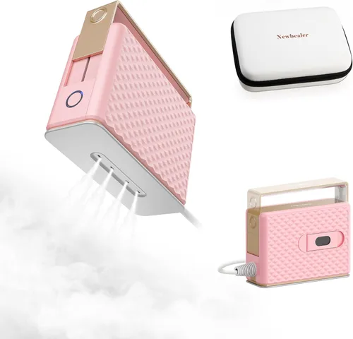 Vista 10 de Newbealer Plancha de vapor de viaje para ropa, vaporizador de mano de voltaje global de 100-240 V, planchado en seco a 293 ℉, suela de cerámica