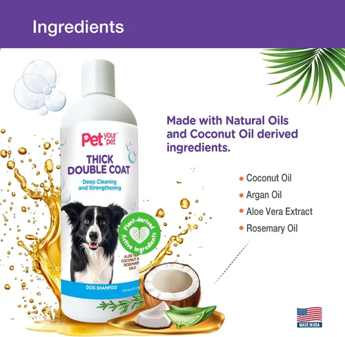 Vista 5 de Champú natural para perros para abrigos gruesos, 16 onzas
