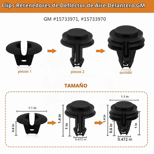 Vista 4 de Clips de parachoques para automóvil, remaches de plástico, pasadores de empuje automotrices, clips de árbol de Navidad, panel de moldura de puerta