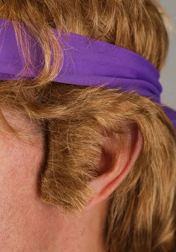 Vista 5 de Kit de Disfraz Peluca y Bigote White Goodman de Dodgeball Multicolor