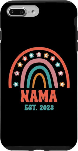 Vista 12 de iPhone 12 mini Retro Nama Groovy Grandma Est. 2023 Rainbow Boho Style Case