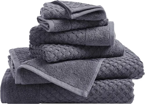 Vista 74 de Great Bay Home - Toallas de mano 100% algodón blanco, 6 toallas de baño suaves para manos, altamente absorbentes y de secado rápido, colección 01