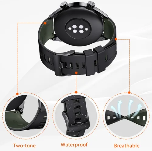 Vista 3 de ANCOOL Correa de reloj Garmin Venu 3/Venu 2/Forerunner 265 Band/Vivoactive 4 Band 0.866 in Silicona Watch Band para Forerunner 255
