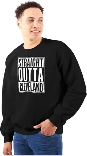 Vista 4 de Clásico Teaze Straight Outta Cleveland Ohio Souvenir Womens Mens Crew Sudadera