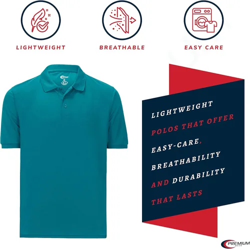 Vista 68 de Premium Wear - Camisetas tipo polo para hombre, con gran absorción de humedad