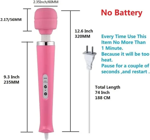 Vista 4 de Gajoin - Masajeador vibratorio eléctrico de mano grande para mujer, para adultos, recuperación deportiva, dolor ACH, hombro, cuello, pierna, mano
