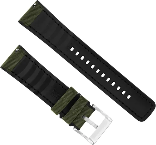 Vista 4 de BARTON WATCH BANDS Con barras de resorte integradas de liberación rápida, tela Cordura y silicona, correas de reloj híbridas de tela Cordura