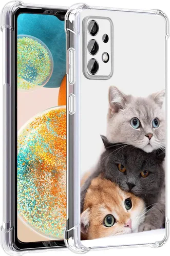 Vista 37 de Funda para Galaxy A23 5G, diseño de flores de mariposa azul, protección contra caídas, a prueba de golpes, carcasa protectora de cuerpo completo