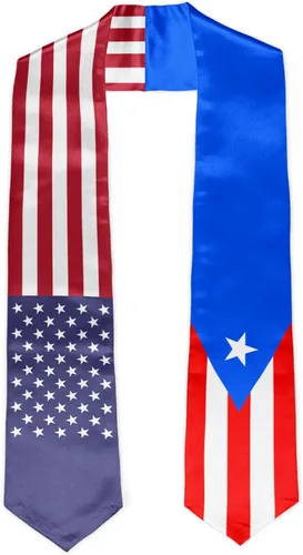 Vista 22 de Banda de estola de graduación con la bandera de Colombia de Estados Unidos, estola de graduación, regalo de graduación