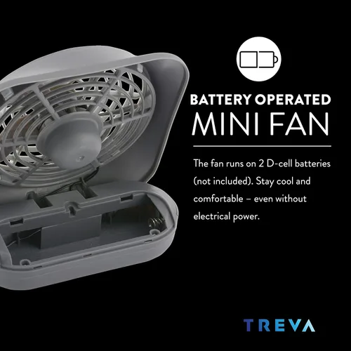 Vista 6 de O2COOL - Circulador de aire para escritorio de 5 pulgadas, portátil, con batería FA