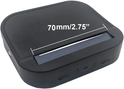 Vista 2 de VOVCIG Rodillo de cigarrillos de 2.756 in, rodillo de cigarrillo negro portátil grueso para papeles de 2.756 in, caja de rodadura automática