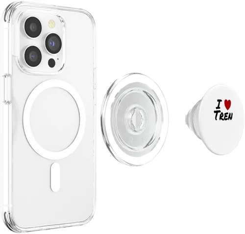 Vista 4 de I Heart (Love) Tren Bodybuilding Steroids Cycle Muscles PopSockets MagSafe PopGrip for iPhone