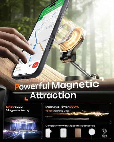 Vista 37 de TOCOL Funda para iPhone 11, compatible con Magsafe, protección completa de cámara, imanes integrados, protección contra caídas, funda translúcida