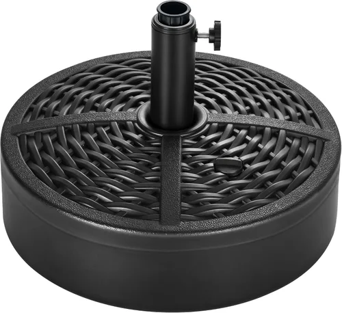 Vista 10 de FLAME&SHADE Base para sombrilla de patio, 60 libras, 17.7 pulgadas, base de sombrilla rellena de agua resistente para mesa de mercado, jardín