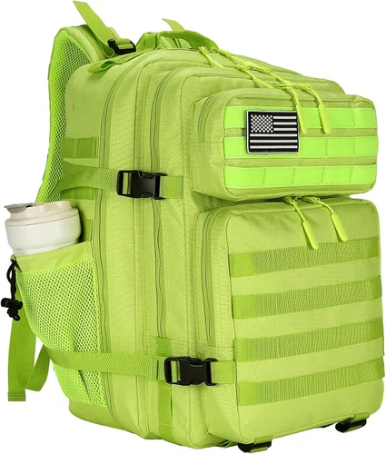 Vista 12 de Mochila táctica militar de 25 litros, resistente Molle, paquete de asalto para el trabajo, gimnasio, al aire libre, senderismo, campamento